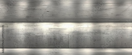 Seamless of Concrete Wall Background with Floor Empty Garage Scene   isolated on white background    copy space for text 