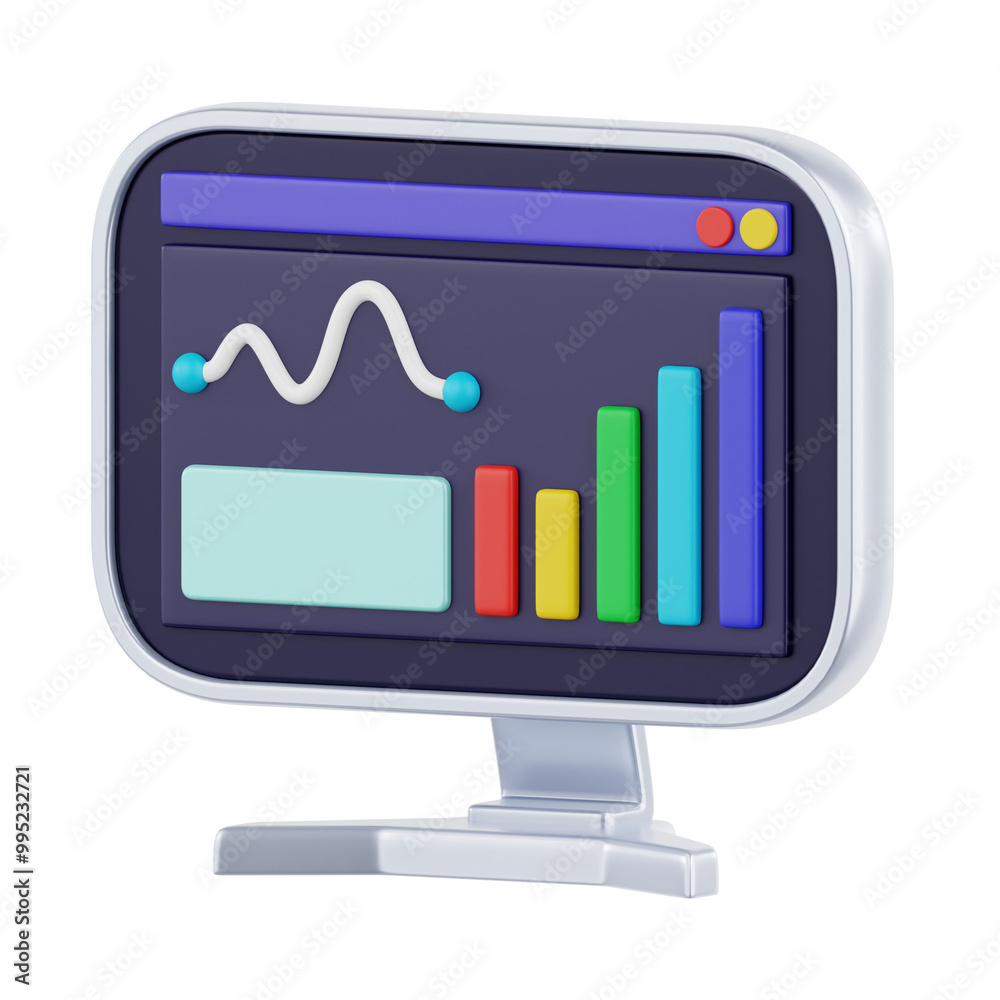 3d illustration of data analytics, business, statistic. UI element. 3d rendering 3d illustration of data analytics, business, statistic. UI element. 3d rendering