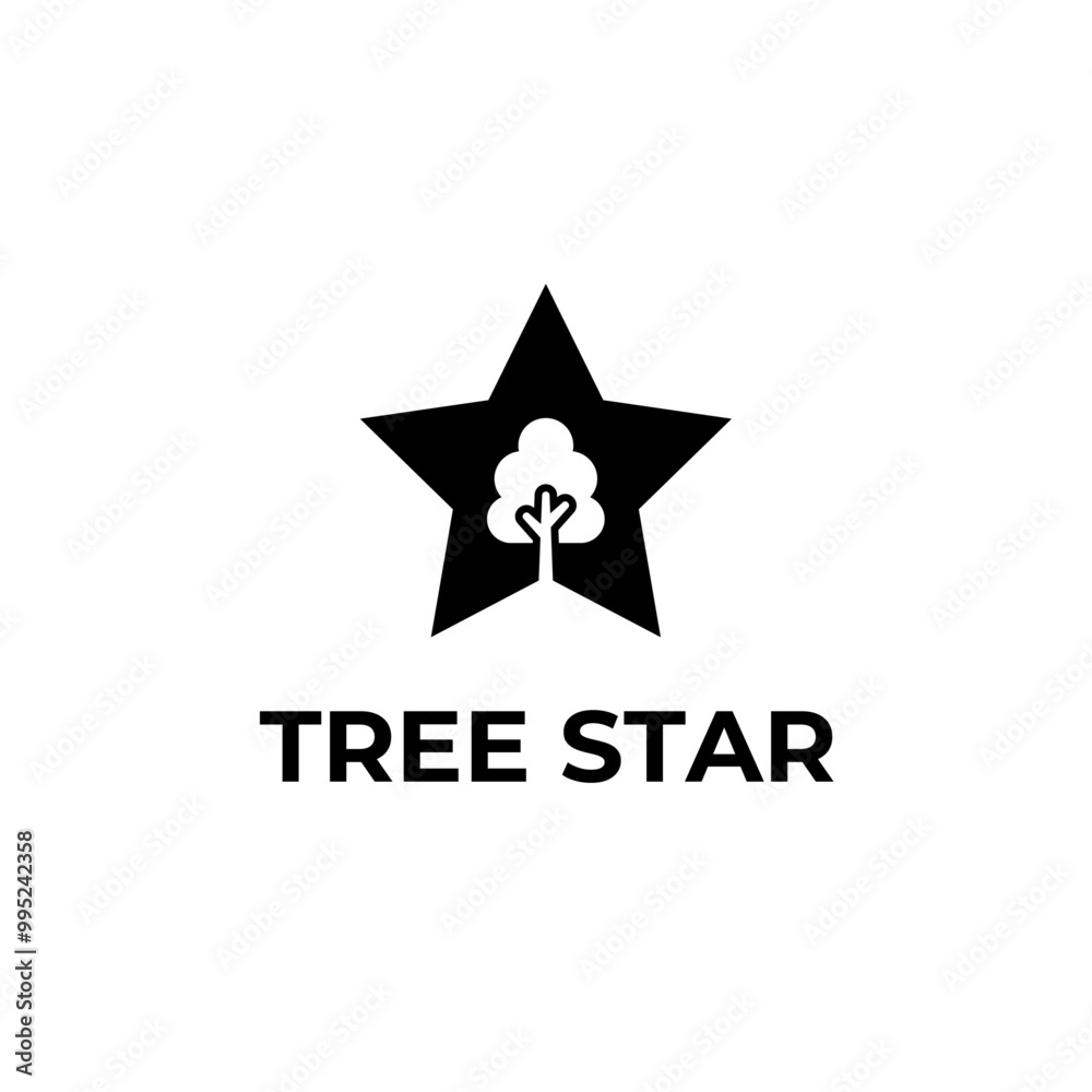 Tree Star Full Logo Design. This Logo merge with Tree and Star Full icon in creative way. Tree Star Full Logo Design. This Logo merge with Tree and Star Full icon in creative way.