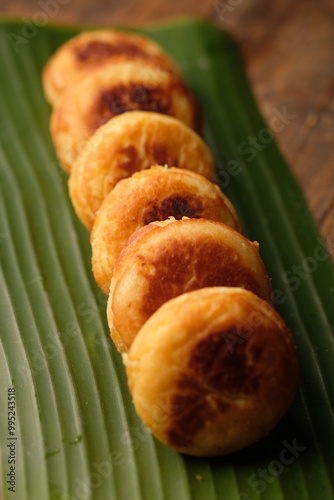 Kamir, sometimes written Khamir, is a typical food from Pemalang from an Arab country. This cake is made from a dough of flour, butter, and eggs, sometimes mixed with ingredients such as Ambon banana  photo