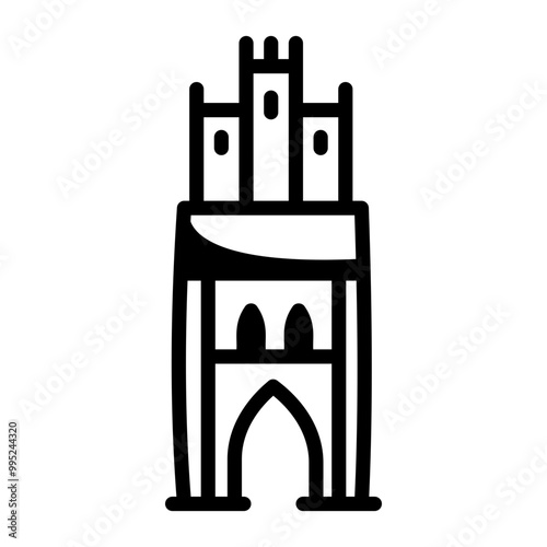 Anklam steintor icon in drawing style photo