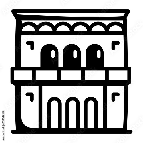 A sketchy icon of metropolitan museum 