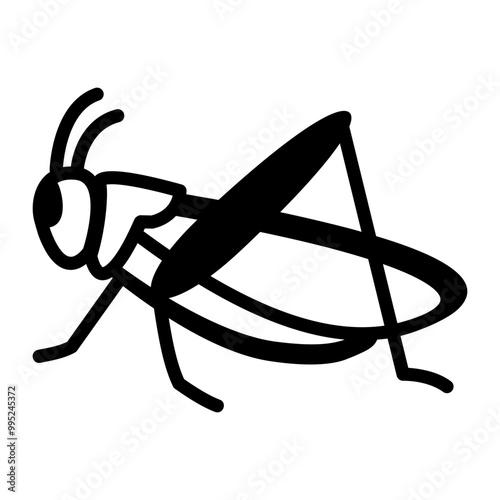 Fotografi A doodle style icon of orthoptera