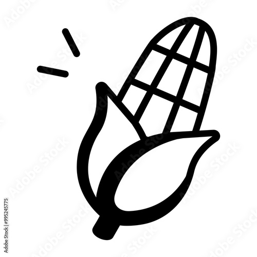 A drawing style icon of corn 