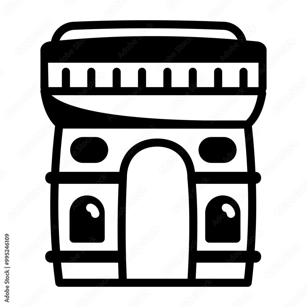 Doodle icon of arc de triomphe Doodle icon of arc de triomphe