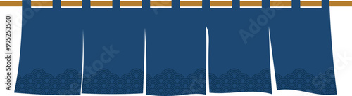 Japanese Restaurant Curtain Illustration Isolated