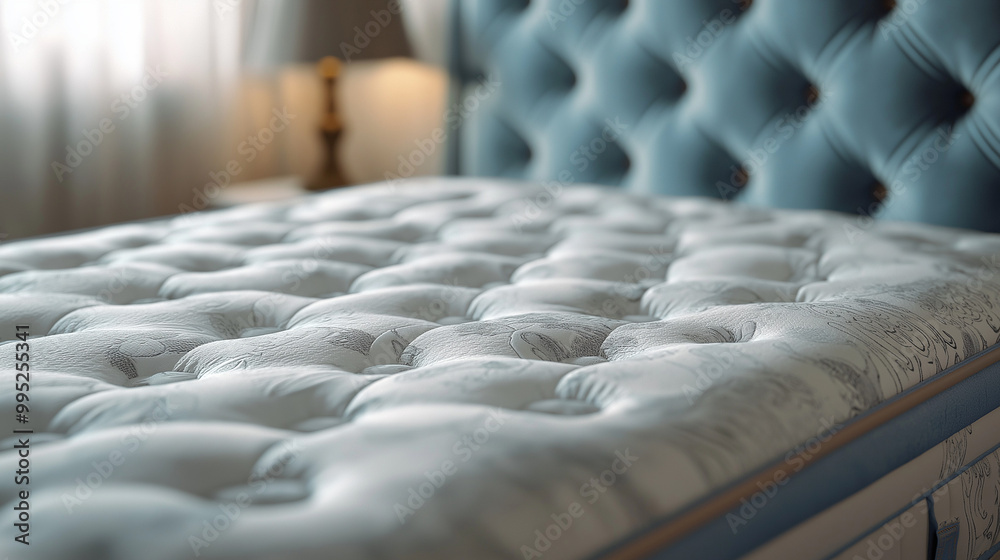 Fototapeta premium close up of white spring mattress 