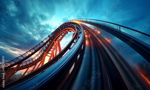 Rollercoaster Ride Through The Sky