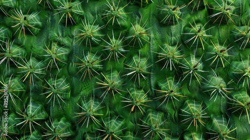 Natural Defense. Rough, prickly, and spiky cactus skin texture concept photo