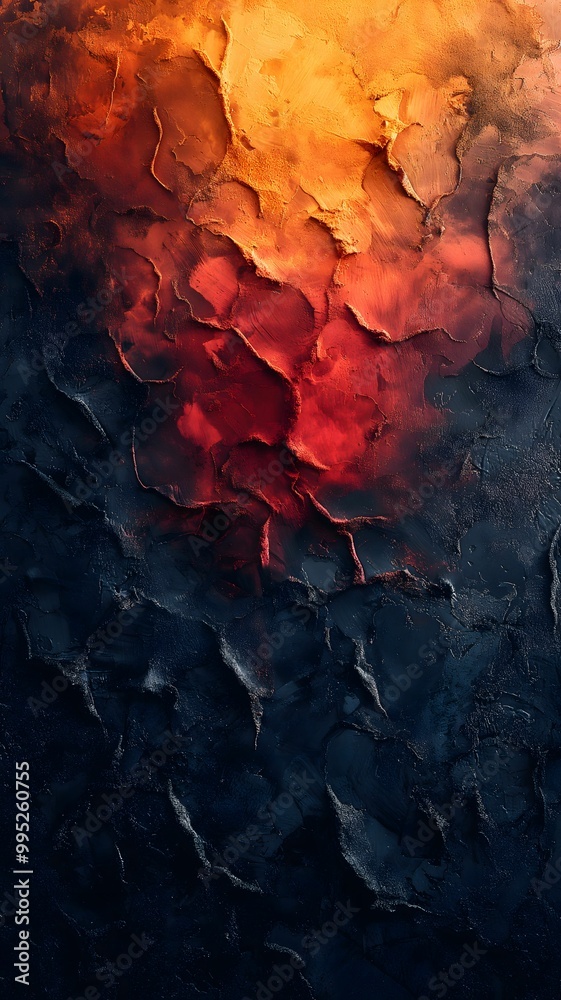 Abstract Gradient Background in Black, Teal Blue and Orange Rough Texture. for Banner Poster, Cover or Header Design