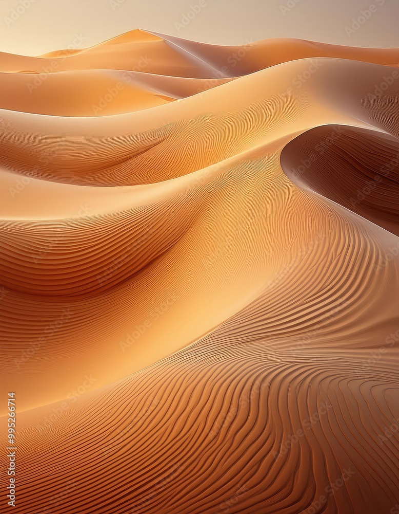 Sand dunes ripple in desert Sand dunes ripple in desert