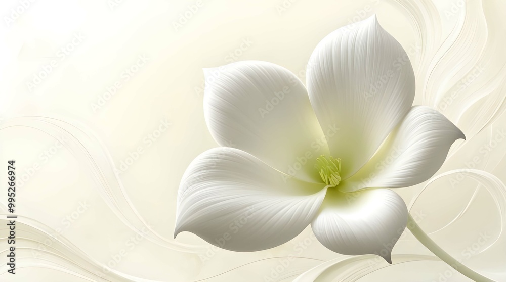 White color flower soft blurred silk leaf white background. White color flower soft blurred silk leaf white background.