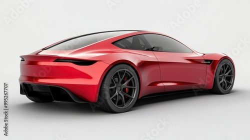 Electric car in concept, EV car isolated
