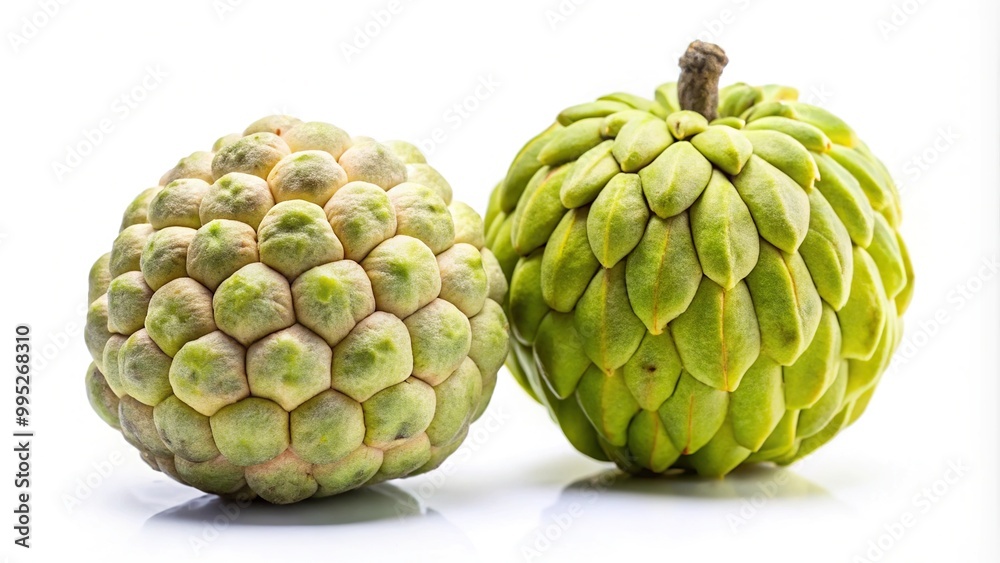 Custard apple isolated on white background Custard apple isolated on white background