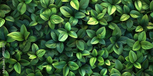 Nature's Shine. Smooth, glossy, and waxy leaves, showcasing plant textures