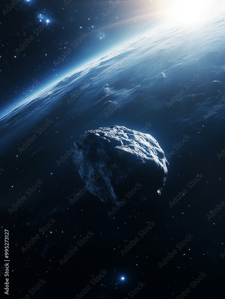 2024 PT5 Asteroid in space orbiting near Earth forming a Mini Moon 2024 PT5 Asteroid in space orbiting near Earth forming a Mini Moon