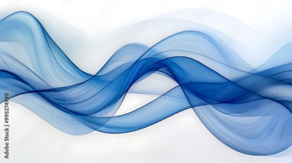 Blue waves abstract background design of white surface, illustration patterned design Blue waves abstract background design of white surface, illustration patterned design