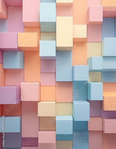 Pastel colored blocks