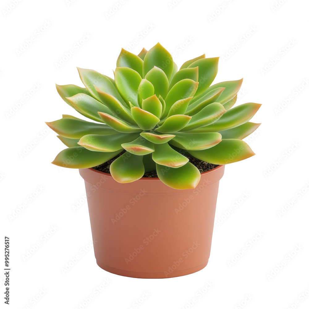 Lush Green Succulent in a Terracotta Pot on Transparent Background Lush Green Succulent in a Terracotta Pot on Transparent Background