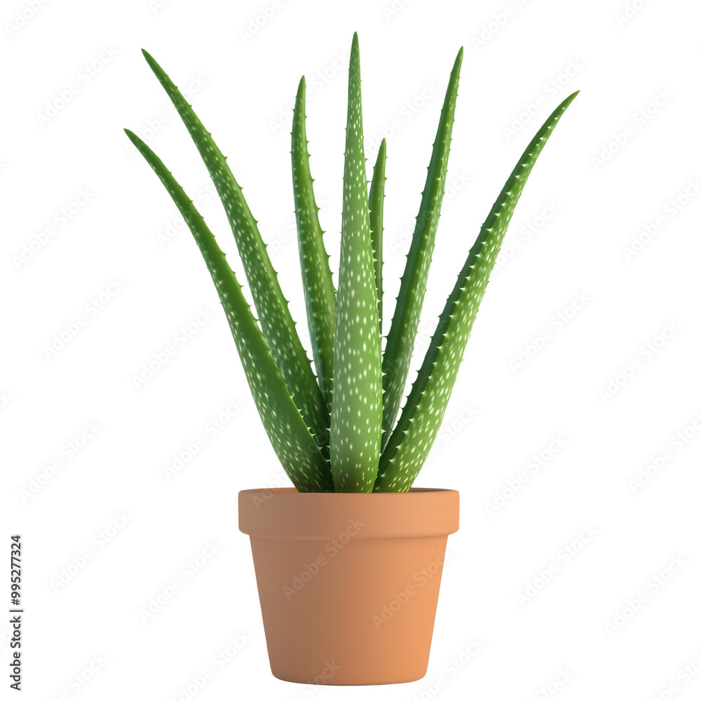 Aloe Vera Plant in Simple Pot on Transparent Background Aloe Vera Plant in Simple Pot on Transparent Background