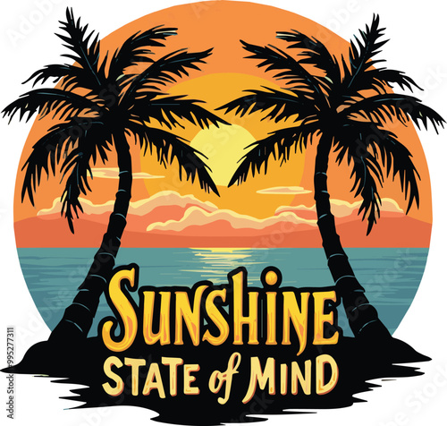 Sunshine State of mind tshirt design 