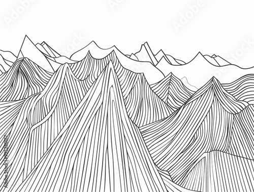 Unity in Diversity: A Single Line's Journey through Mountainous Perspectives