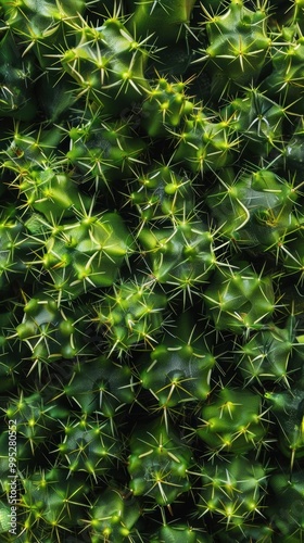 Prickly Greenery. Natural Texture and Botanical Aesthetics Concept photo