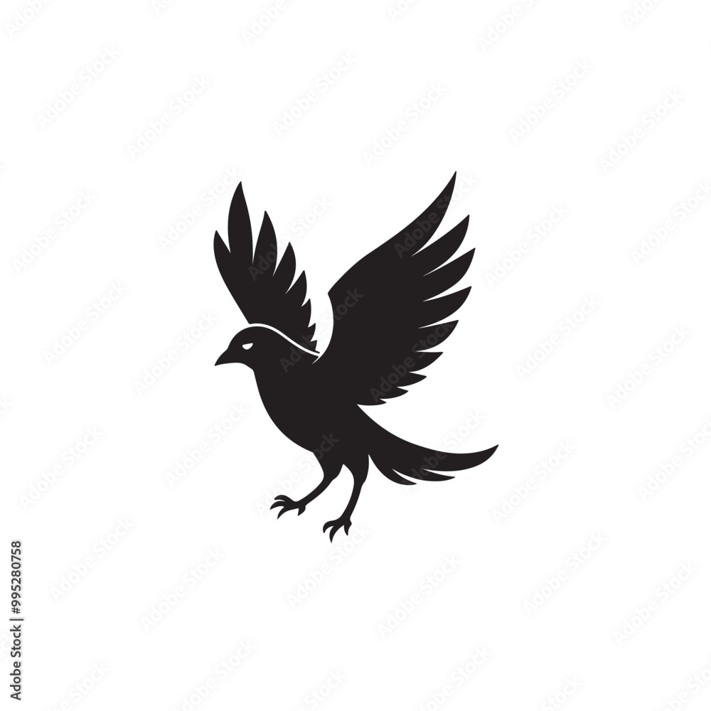 Bird black silhouette clip art Bird black silhouette clip art