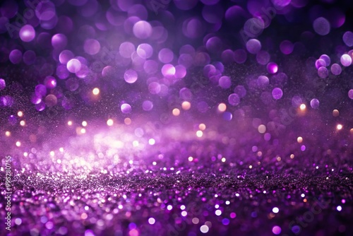 Dynamic purple dust glittering frame abstract background with copy space