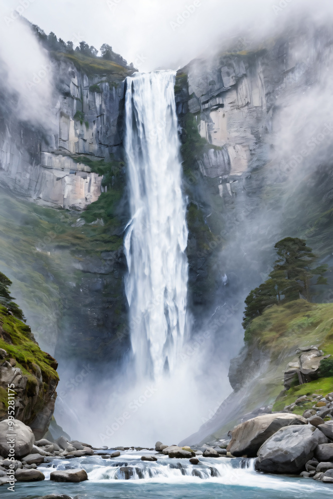 Obraz premium waterfall in the mountains