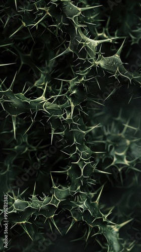 Thorny Nightmare. Intricate plant texture concept photo