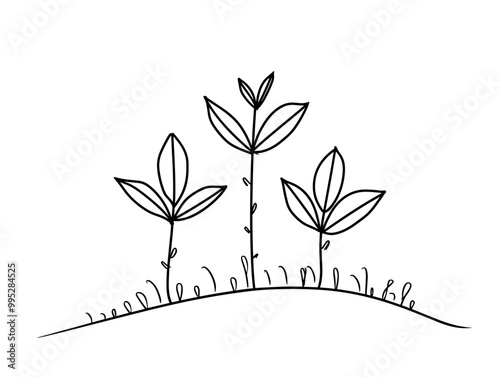 Flourishing New Heights: One-Line Depiction of Aspiration and Growth