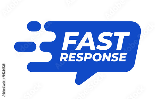 Fast response with speedy chat icon clipart. Chatting icon symbol. Vector Illustration