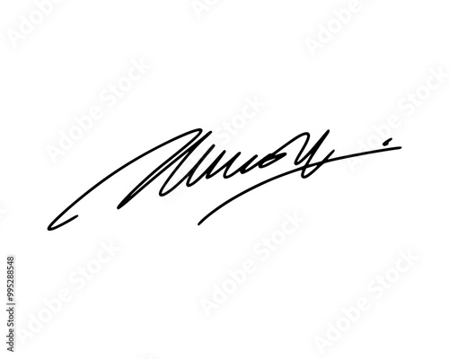 Abstract signature ideas for documents. Vector with transparent background.