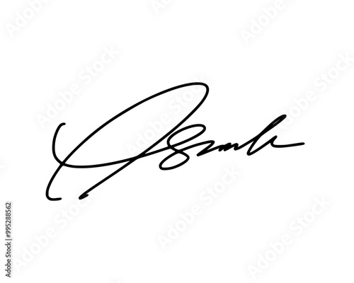 Abstract signature ideas for documents. Vector with transparent background.