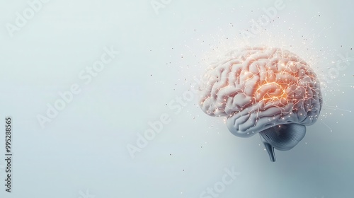 Hightech neural implant for brain stimulation, small and discreet, neurotechnology, medical innovation