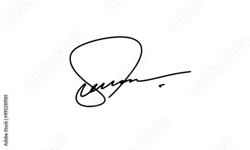 Abstract signature ideas starting with the first letter S. Vector with transparent background or alpha channel.