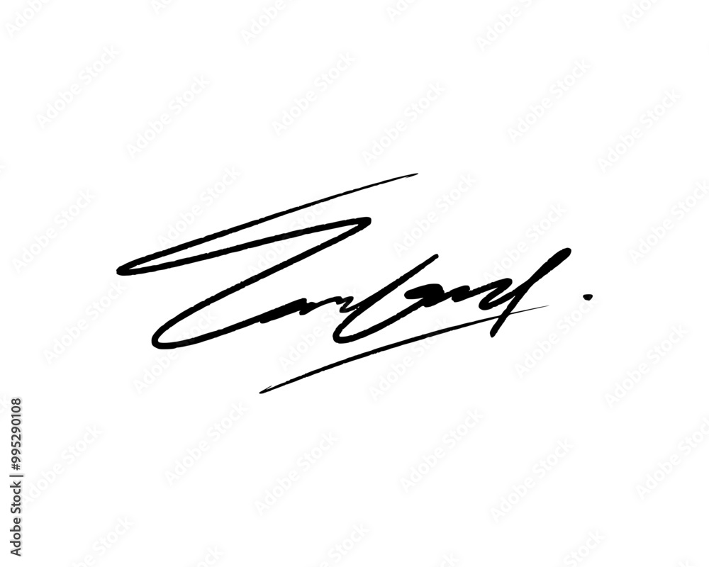 Fototapeta premium Abstract signature idea starting letter E for document. Vector with transparent background or alpha channel.