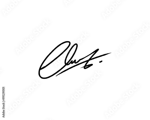 Abstract signature ideas for documents. Vector with transparent background.