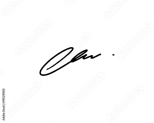 First letter C signature ideas for documents. Vector with transparent background or alpha channel.