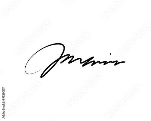 Abstract signature ideas for documents. Vector with transparent background.