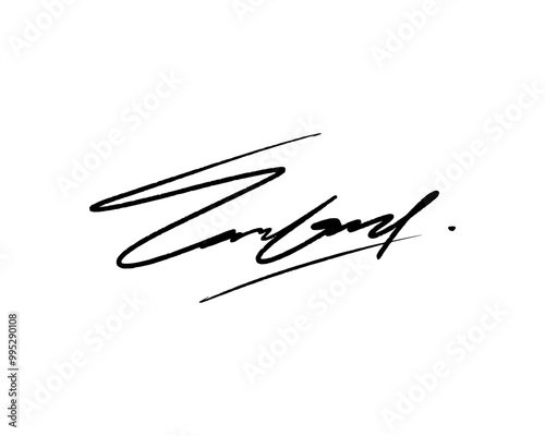 Abstract signature idea starting letter E for document. Vector with transparent background or alpha channel.