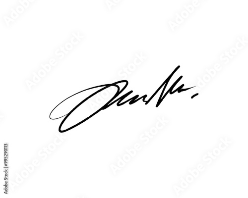 Abstract signature ideas for documents. Vector with transparent background.