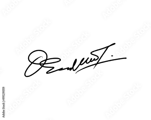 Abstract signature ideas for documents. Vector with transparent background.