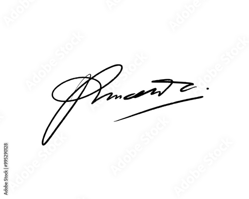 Abstract signature ideas for documents. Vector with transparent background.