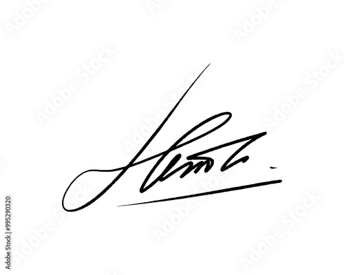 Abstract signature ideas for documents. Vector with transparent background.