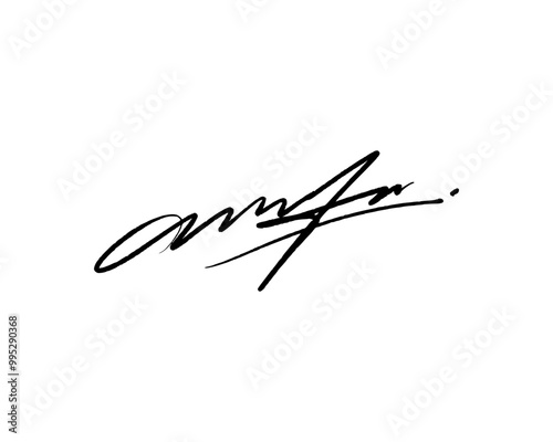 Letter a abstract signature idea for documents. Vector with transparent background or alpha channel.