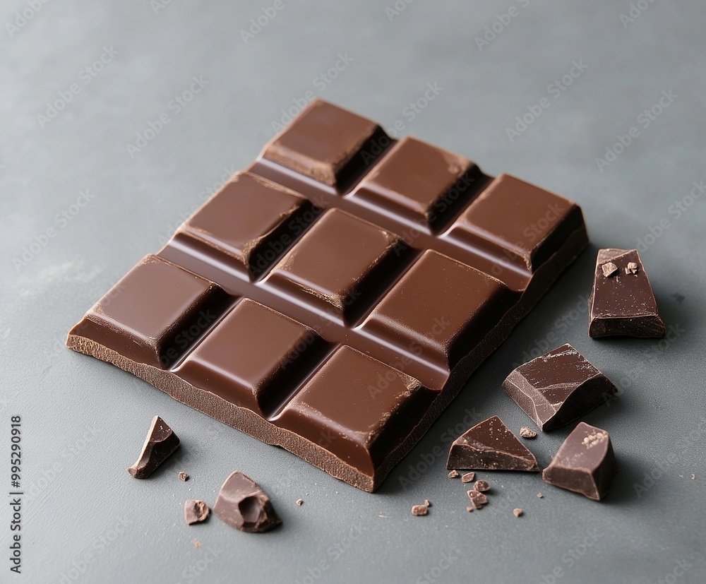 premium dark chocolate with highlighting the richness and quality of the chocolate. Suitable for use in food-related projects or marketing materials. premium dark chocolate with highlighting the richness and quality of the chocolate. Suitable for use in food-related projects or marketing materials.