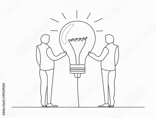 Innovation and Creativity: A Single-Line Symphony of Ideas