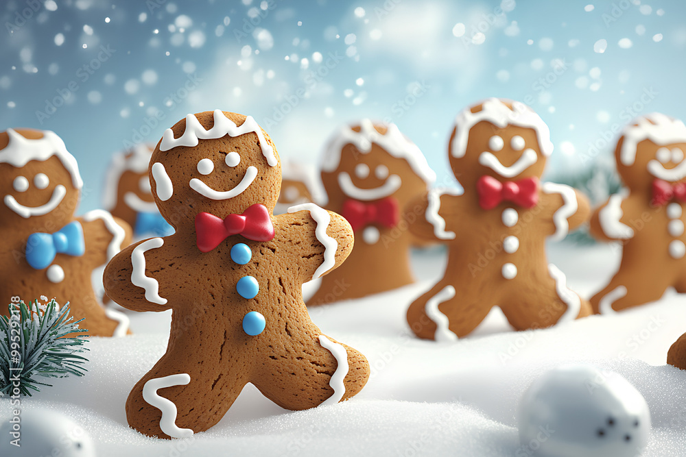 Gingerbread christmas cartoon representation Gingerbread christmas cartoon representation